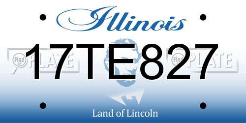 17TE827 Illinois License Plate