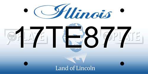 17TE877 Illinois License Plate