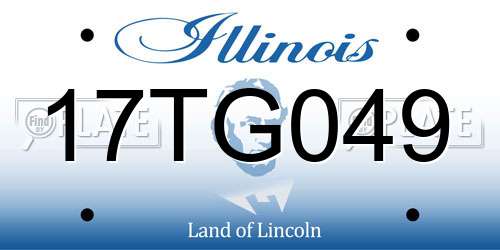 17TG049 Illinois License Plate
