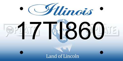 17TI860 Illinois License Plate