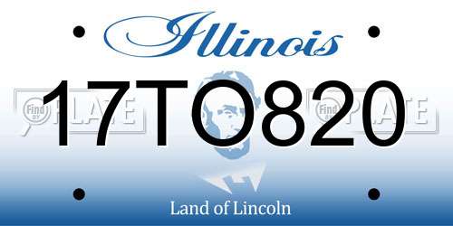 17TO820 Illinois License Plate