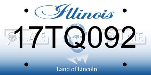 17TQ092 Illinois License Plate