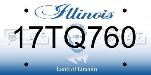 17TQ760 Illinois License Plate