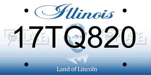 17TQ820 Illinois License Plate