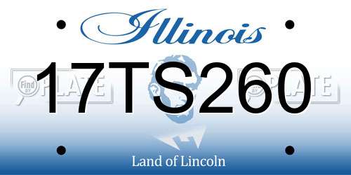 17TS260 Illinois License Plate