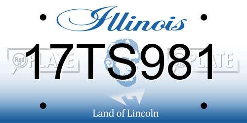 17TS981 Illinois License Plate