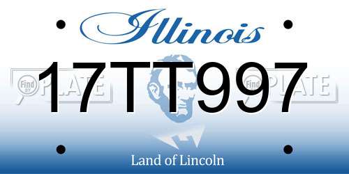 17TT997 Illinois License Plate