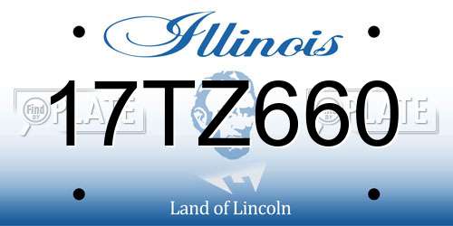 17TZ660 Illinois License Plate