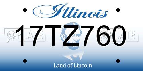 17TZ760 Illinois License Plate