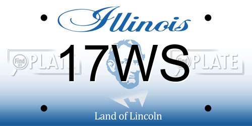 17WS Illinois License Plate