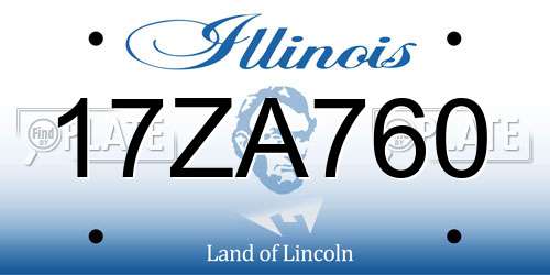 17ZA760 Illinois License Plate
