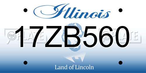 17ZB560 Illinois License Plate
