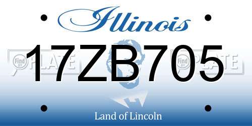 17ZB705 Illinois License Plate