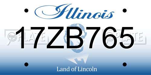 17ZB765 Illinois License Plate
