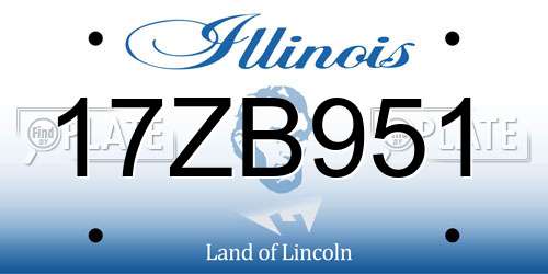 17ZB951 Illinois License Plate