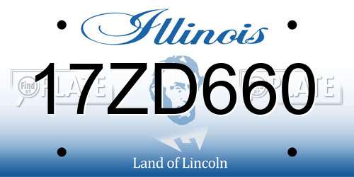 17ZD660 Illinois License Plate