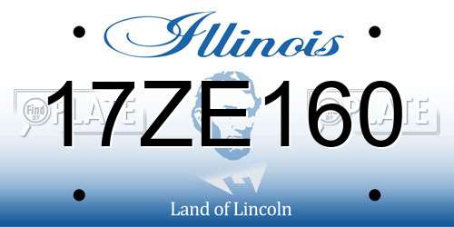 17ZE160 Illinois License Plate