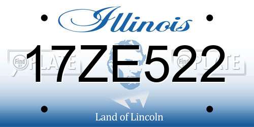 17ZE522 Illinois License Plate