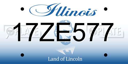 17ZE577 Illinois License Plate