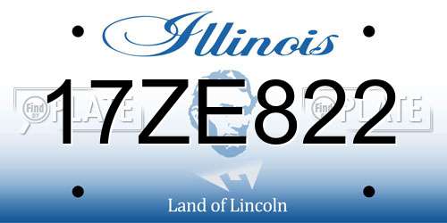 17ZE822 Illinois License Plate