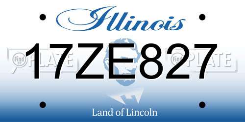 17ZE827 Illinois License Plate