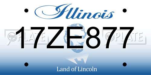 17ZE877 Illinois License Plate