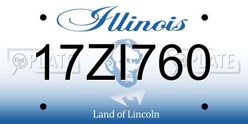 17ZI760 Illinois License Plate
