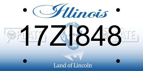 17ZI848 Illinois License Plate