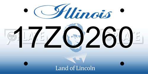 17ZO260 Illinois License Plate