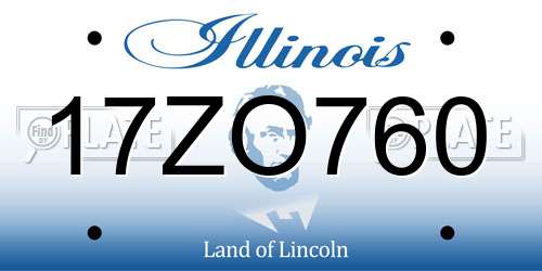 17ZO760 Illinois License Plate