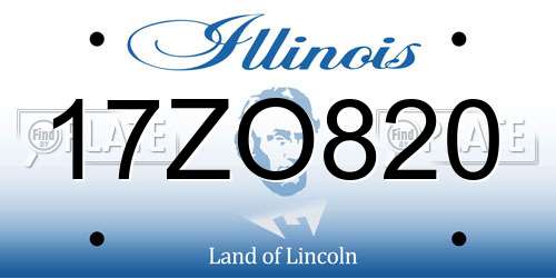17ZO820 Illinois License Plate