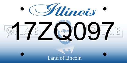 17ZQ097 Illinois License Plate