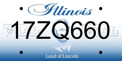 17ZQ660 Illinois License Plate