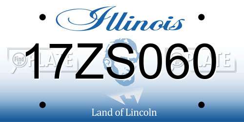 17ZS060 Illinois License Plate