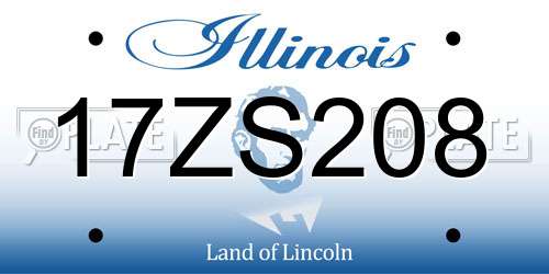 17ZS208 Illinois License Plate