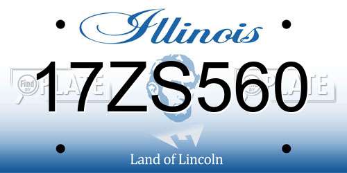 17ZS560 Illinois License Plate