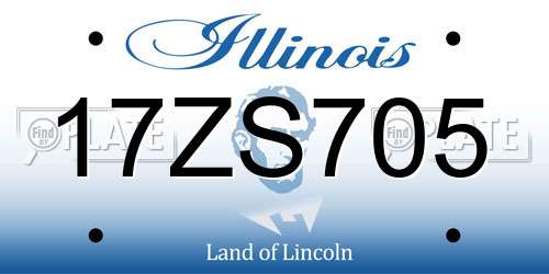 17ZS705 Illinois License Plate