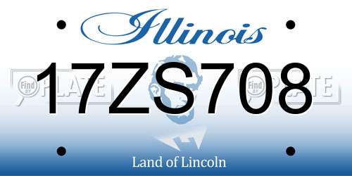 17ZS708 Illinois License Plate