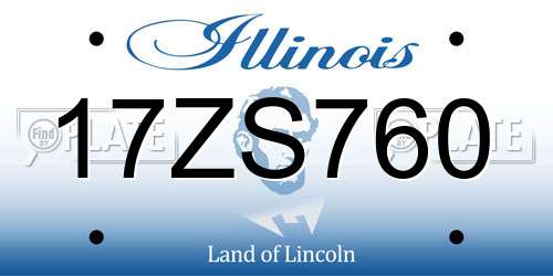 17ZS760 Illinois License Plate