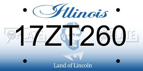 17ZT260 Illinois License Plate