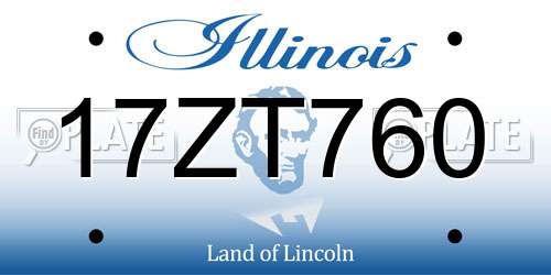 17ZT760 Illinois License Plate
