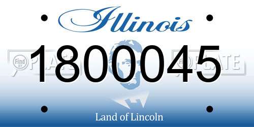 1800045 Illinois License Plate
