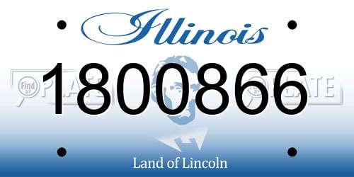 1800866 Illinois License Plate