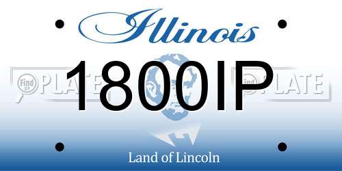 1800IP Illinois License Plate