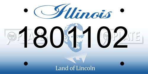 1801102 Illinois License Plate