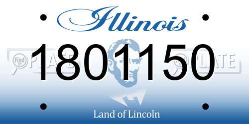 1801150 Illinois License Plate