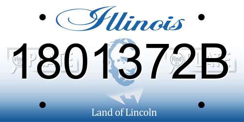 1801372B Illinois License Plate