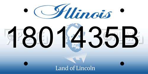 1801435B Illinois License Plate