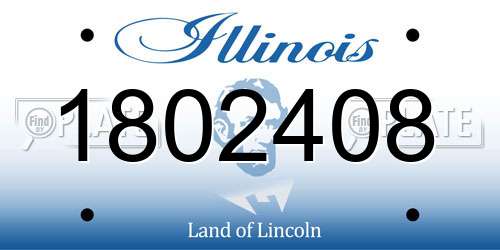 1802408 Illinois License Plate