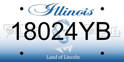 18024YB Illinois License Plate